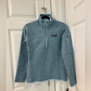 Patagonia Women’s Better Sweater® 1/4-Zip pullover size small light blue